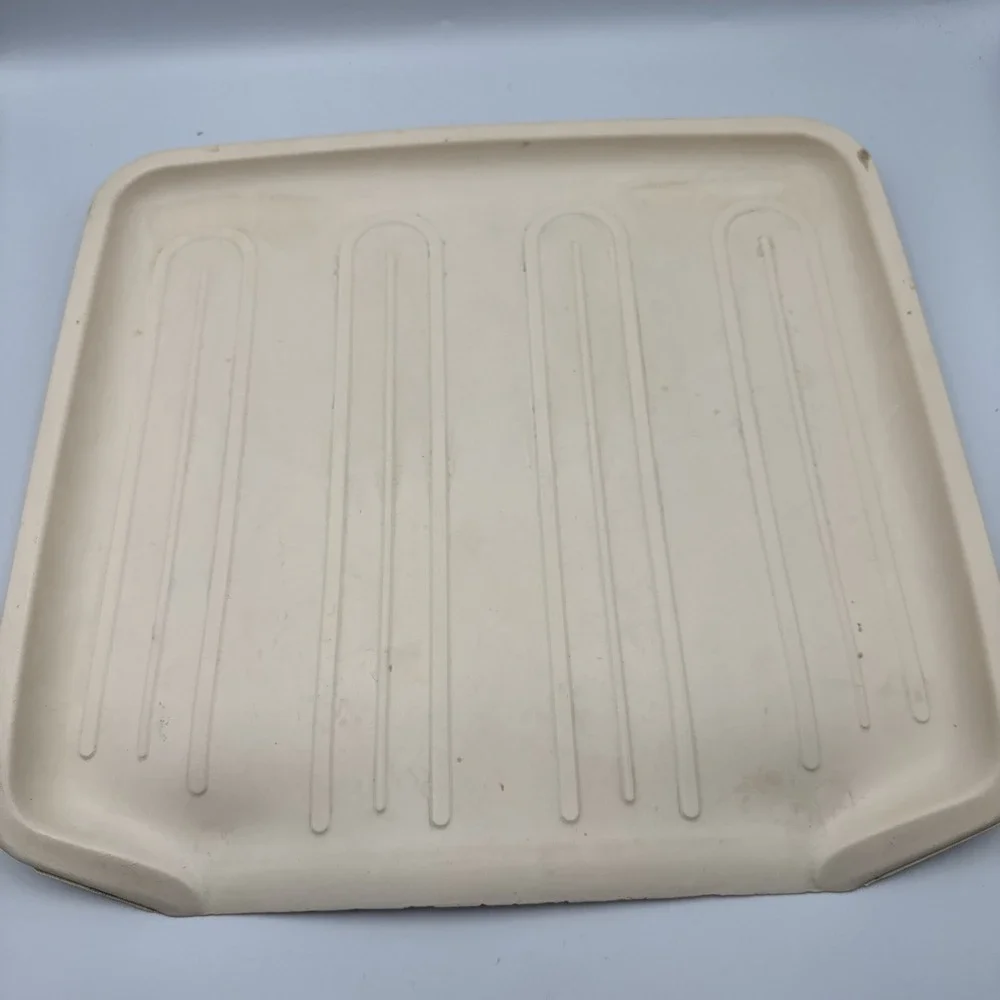 Vtg Rubbermaid Coated Dish Drainer Beige and Draining Tray